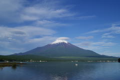 世界遺産登録当日の富士山（山中湖から）