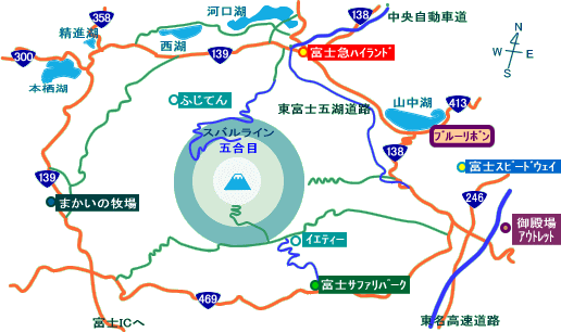 富士五湖地図